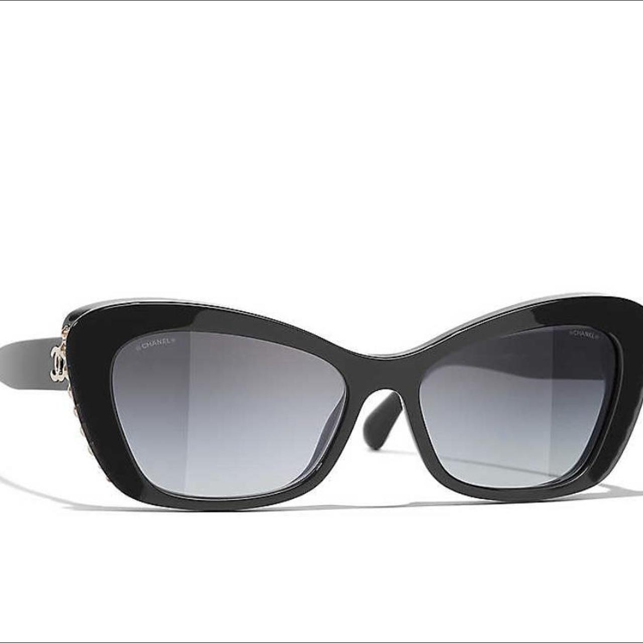 Chanel Oval Sunglasses - Acetate and Metal, Black - UV Protected - Women's Sunglasses - 9132 C622/S6