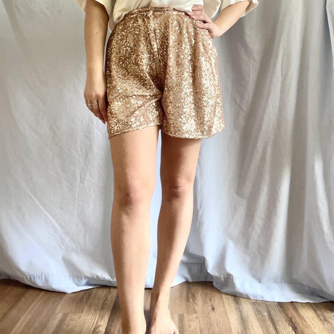 Rose gold outlet metallic shorts