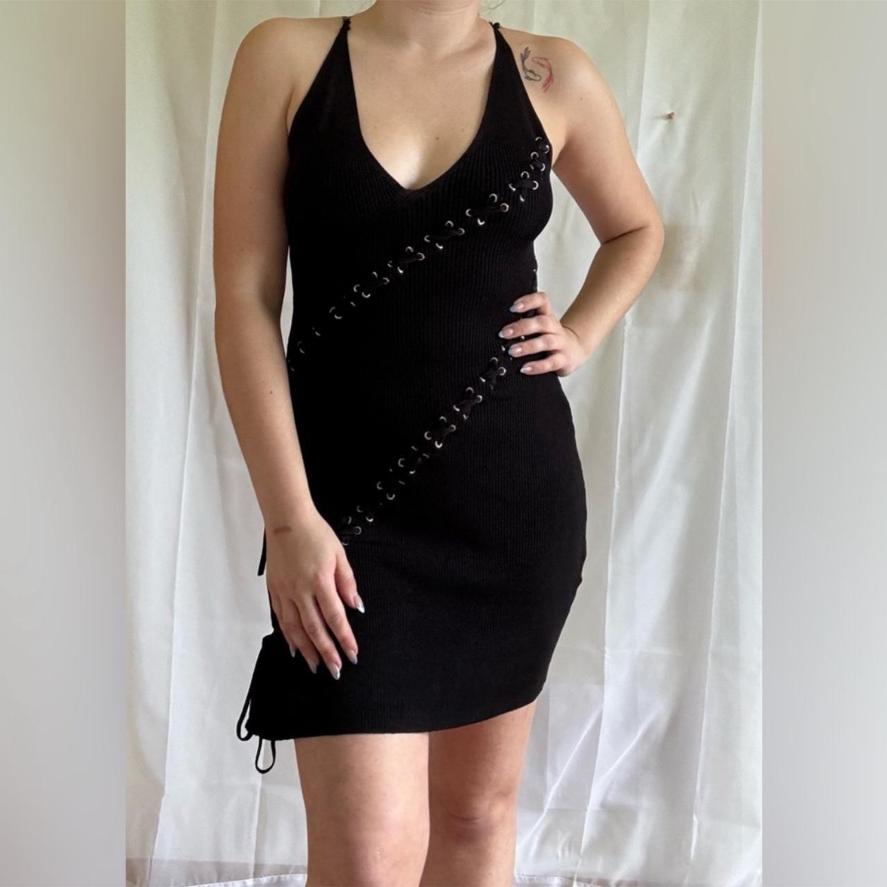 NBD Revolve Charlene Dress Lace Up Black Black. Depop