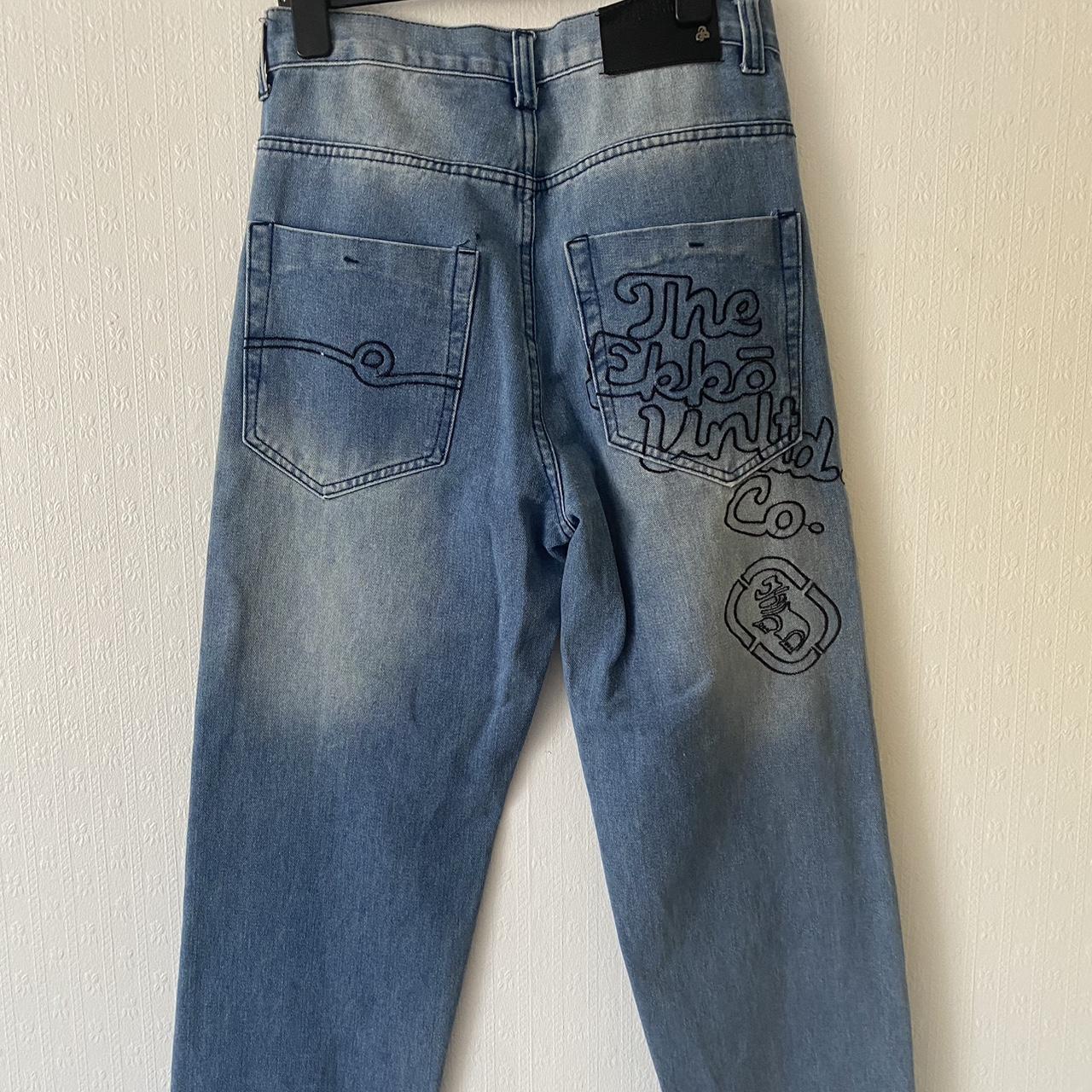 ECKO embroidered jeans. amazing baggy fit in these... - Depop