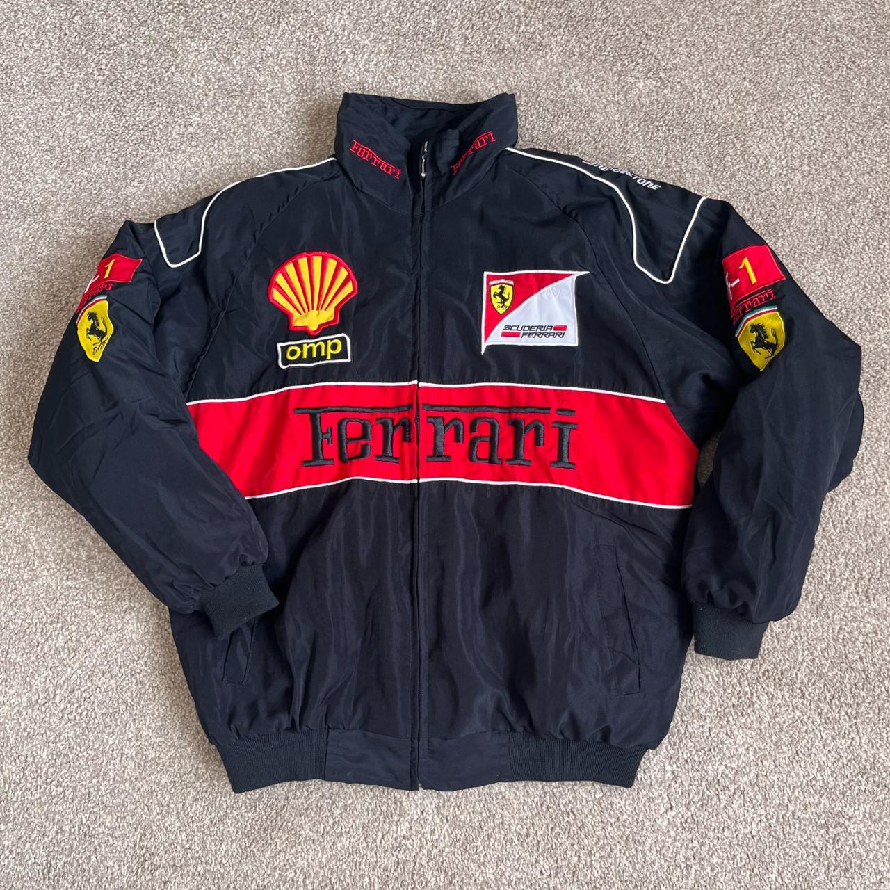 Ferrari F1 Racing Motocross Black Jacket Size... - Depop