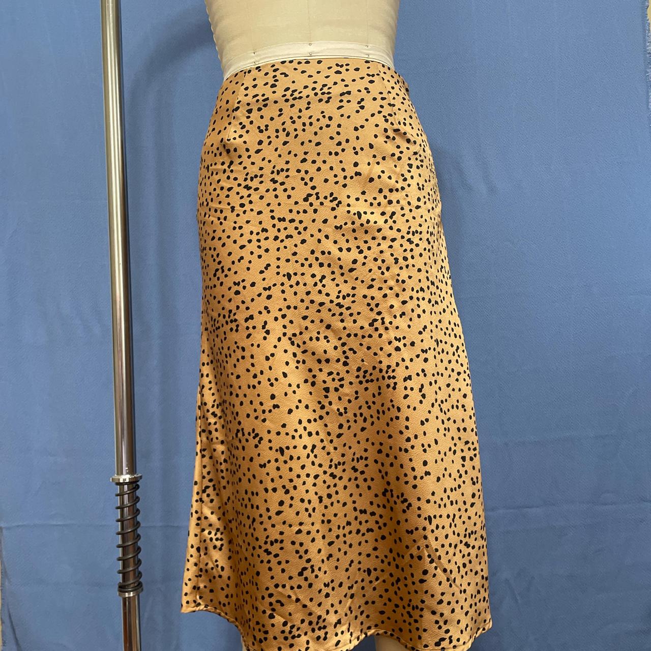 y2k high waisted shiny satin faux leopard print midi. Depop