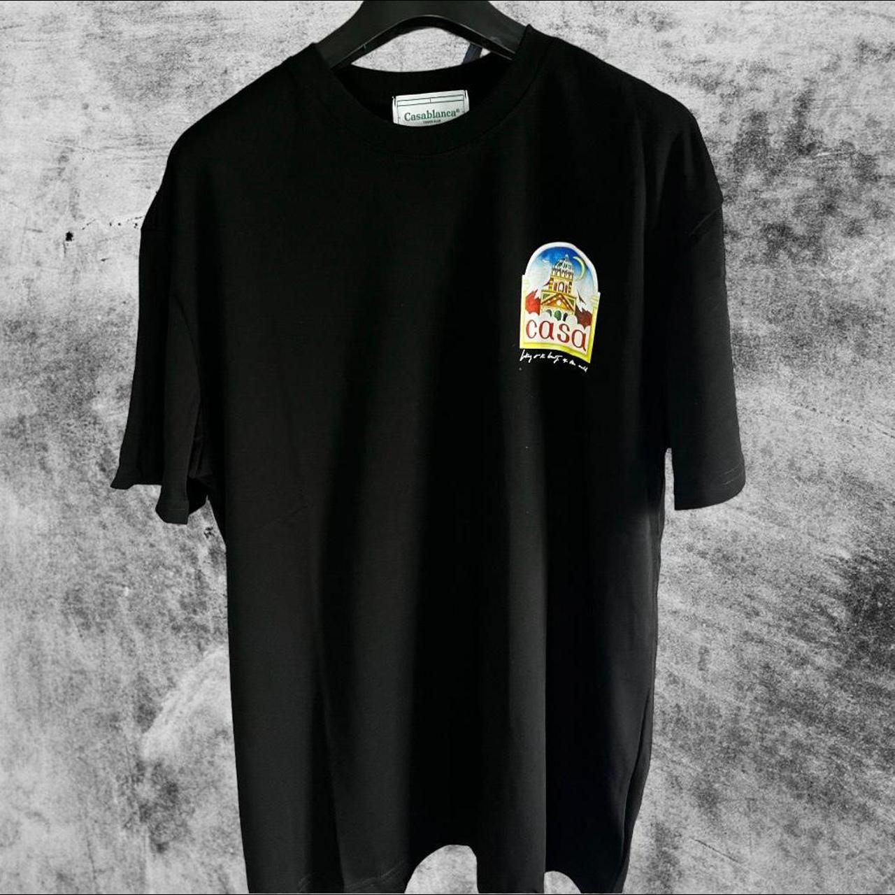 Casablanca Mens Medium Black Tshirt top tshirt... Depop