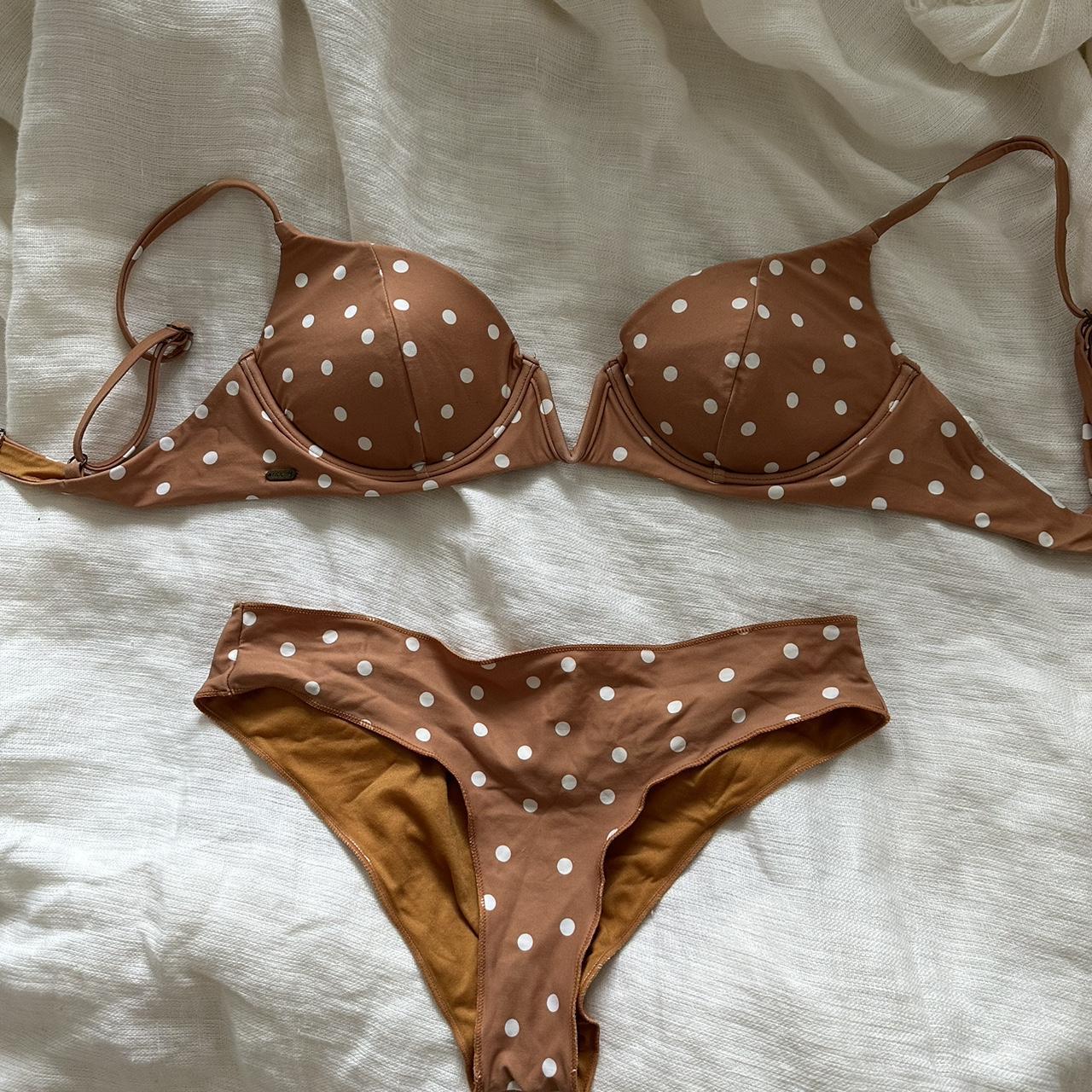 Seafolly Women S Orange And White Bikinis And Tankini Sets Depop