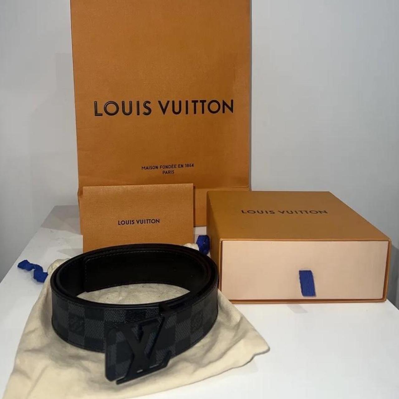 louis vuitton black belt men