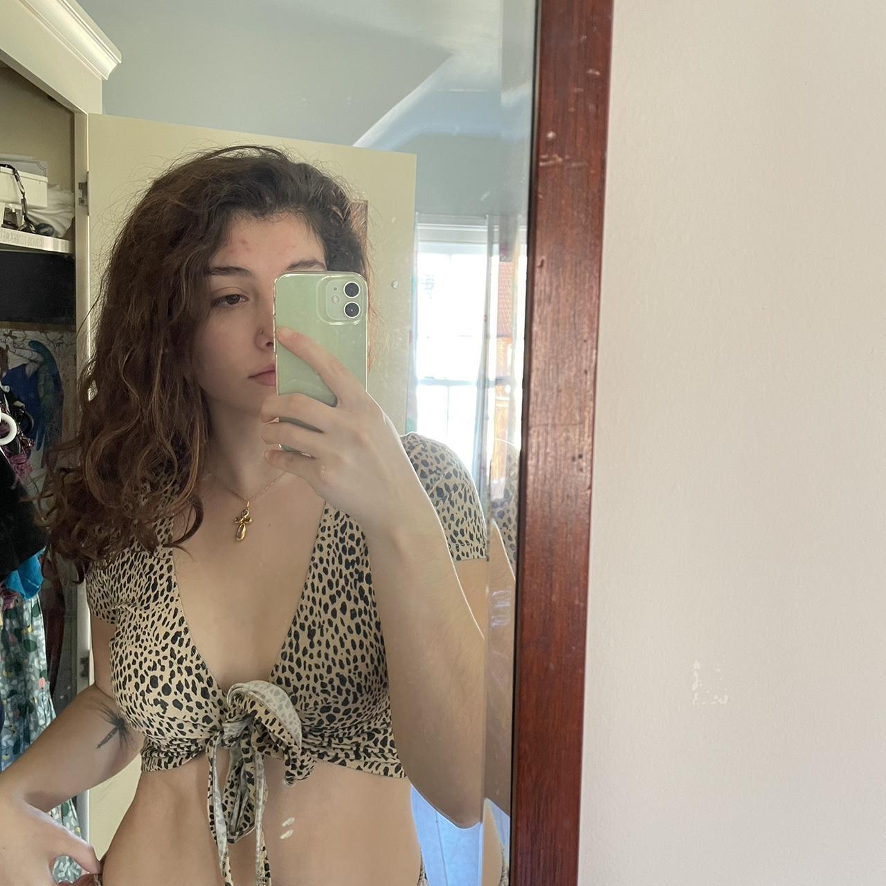 Brandy Melville Cheetah Print Wrap Top V Cute For Depop