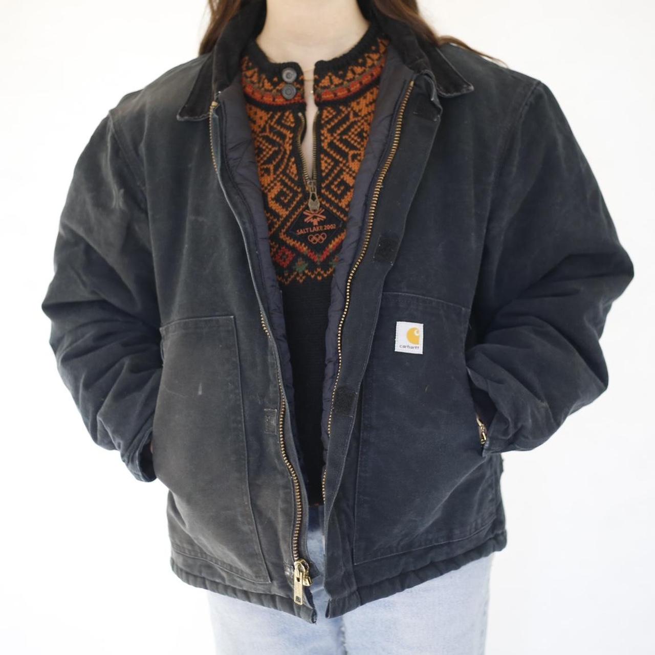 vintage collared carhartt jacket vintage carhartt... Depop