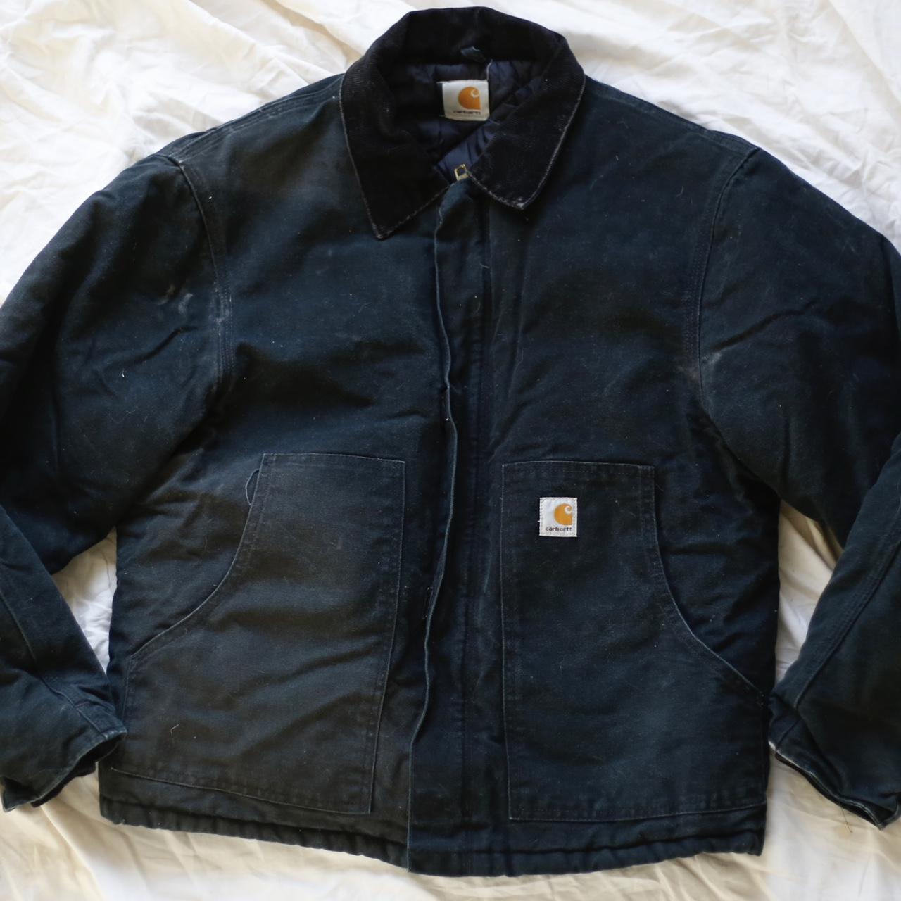 vintage collared carhartt jacket vintage carhartt... - Depop