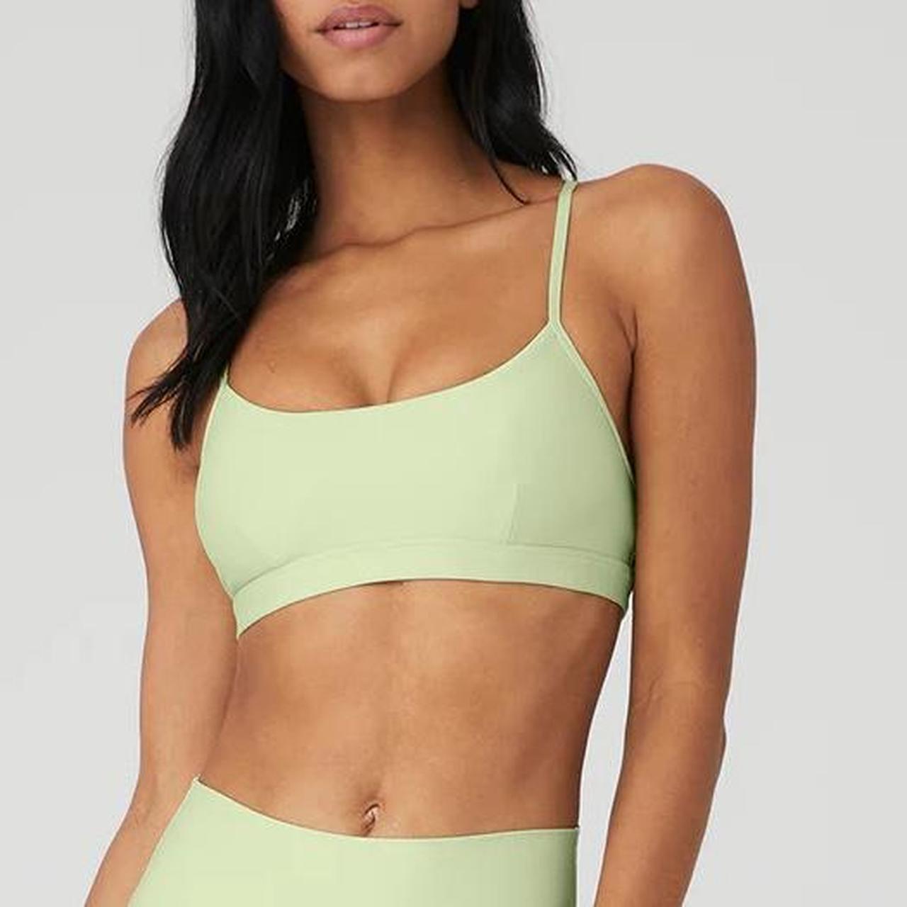 Alo Yoga Airlift Bra Color Iced Green Tea Never worn Depop