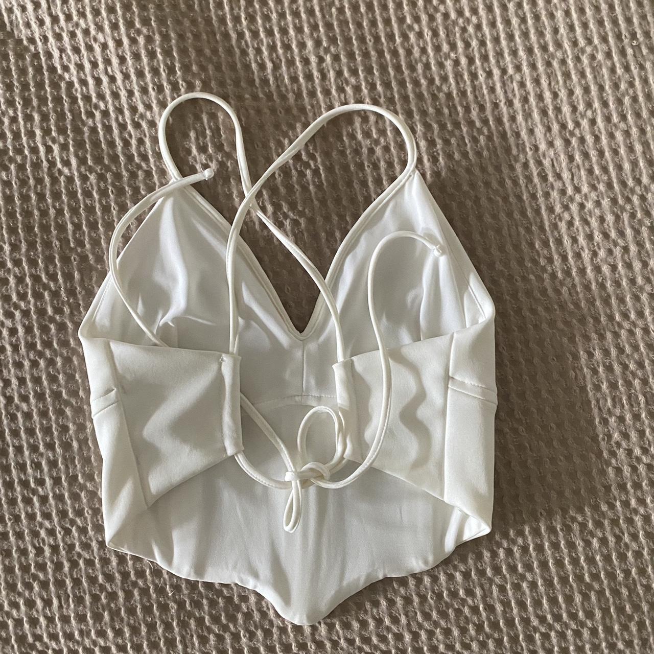 AYM Studio Women's White Corset Depop