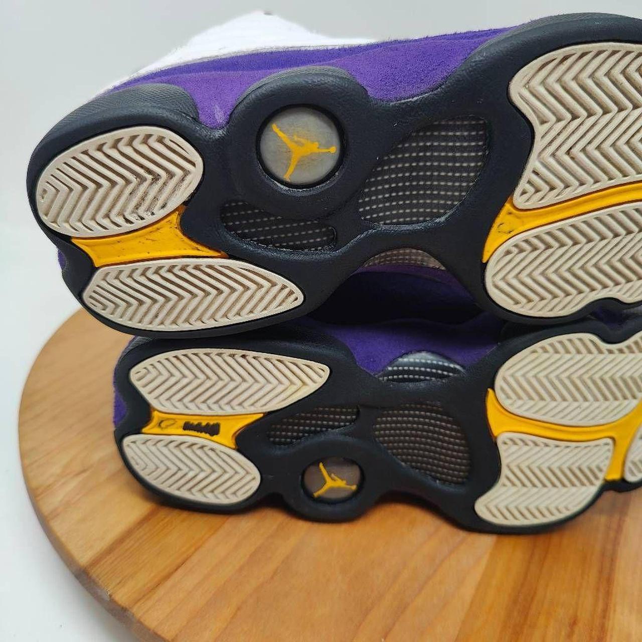 Nike Air Jordan 13 Retro GS- Youth- Size 4.5Y- Lakers- Purple  White[884129-105]