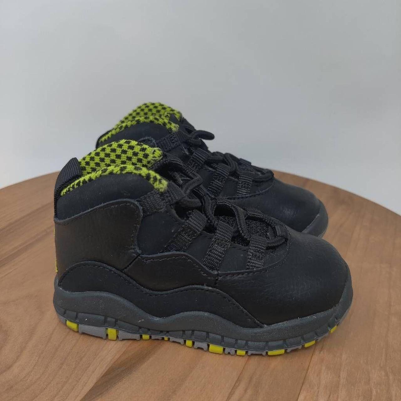 Nike Air Jordan 10 Retro TD Kids Size 6C Black . Depop
