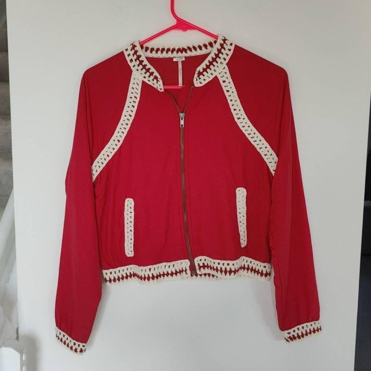 Free People Crochet Bomber Jacket fashion