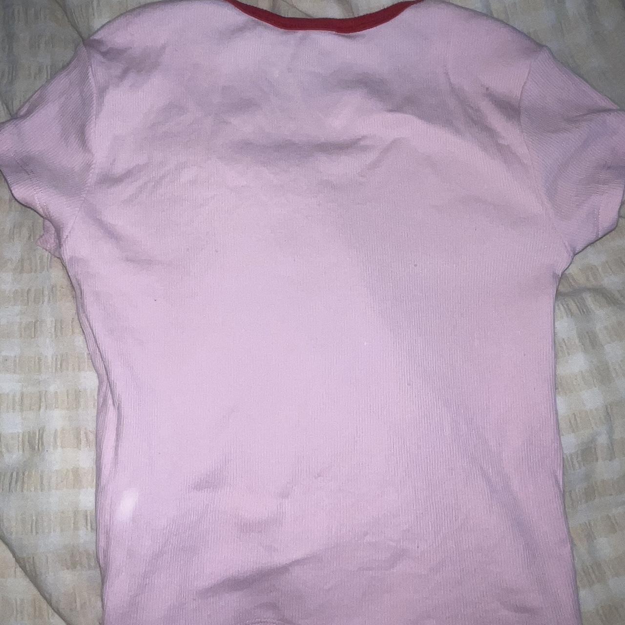 Glassons Baby Tee Pink and Red Super cute Size... - Depop