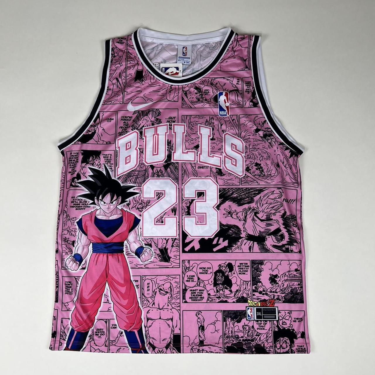 Nike Pink Michael Jordan Jersey Goku Dragonball Z Chicago Bulls