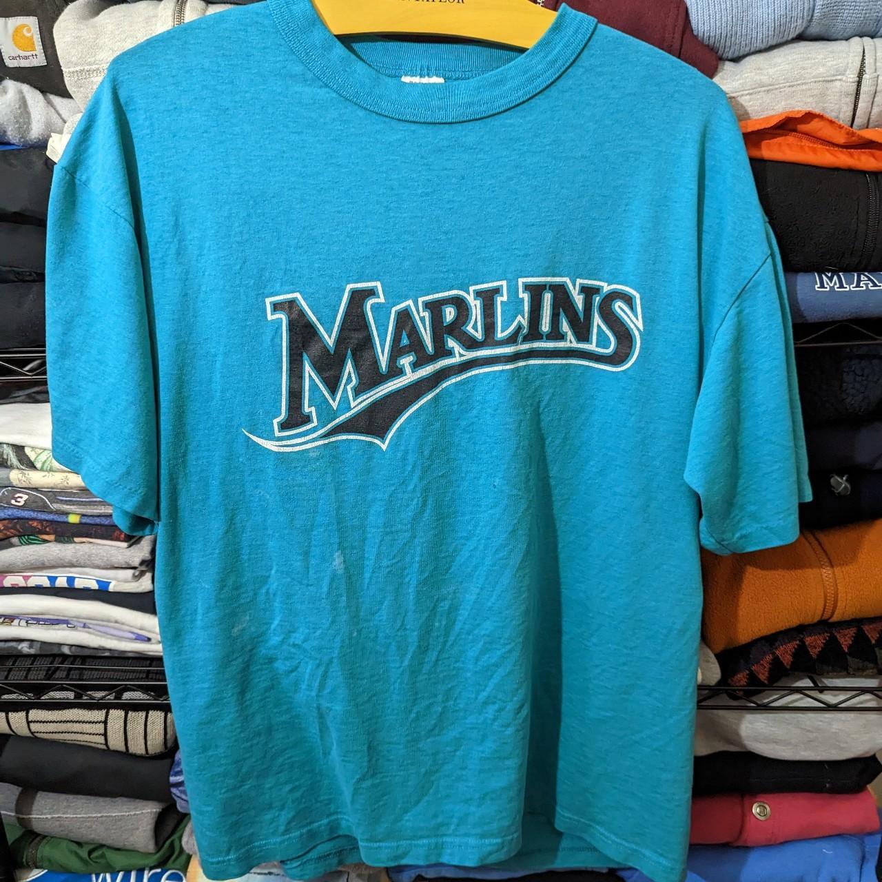 Unisex Vintage 1990s Faded Florida Marlins Tee USA