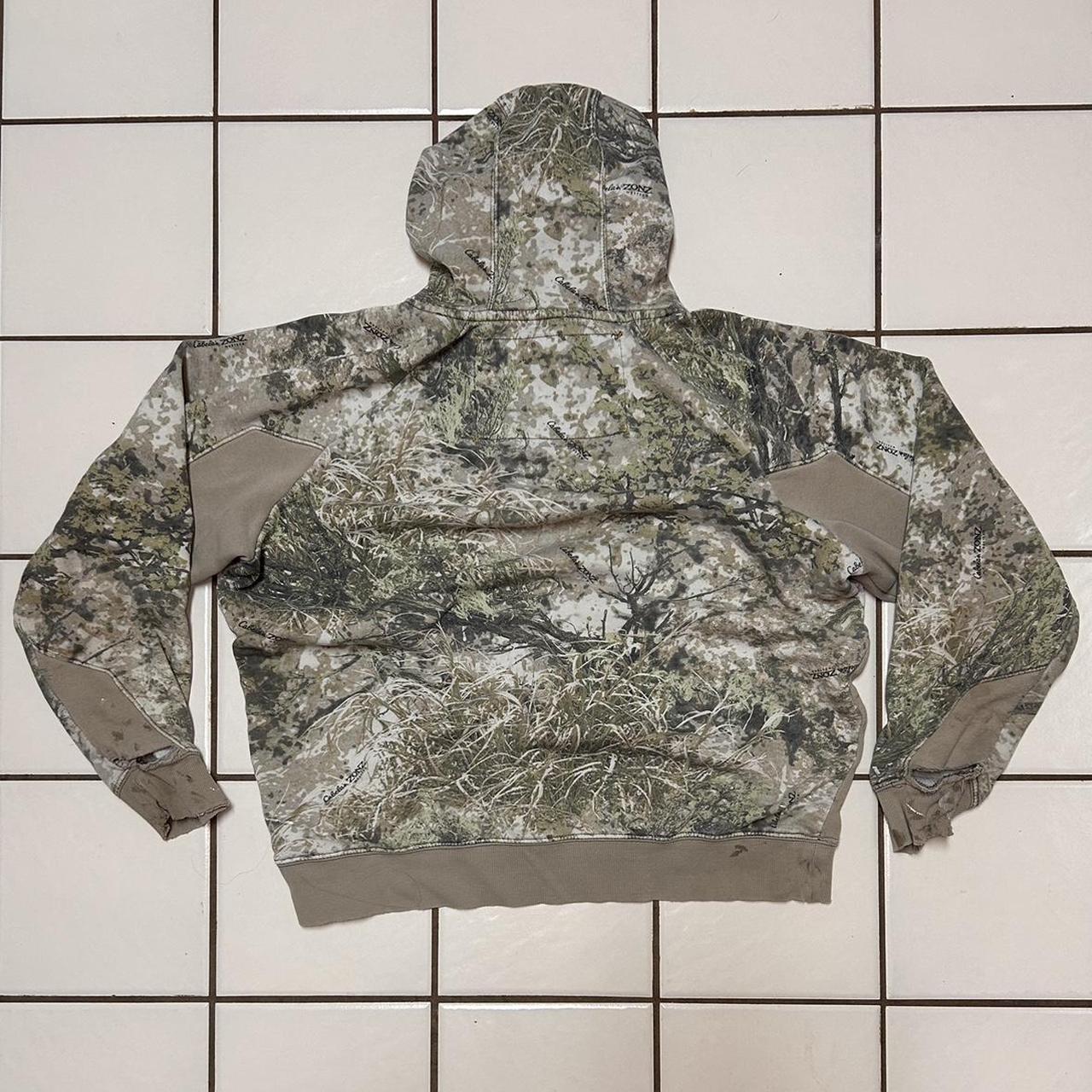 2000s Cabela’s Camo Hoodie. Beautifully thrashed... - Depop