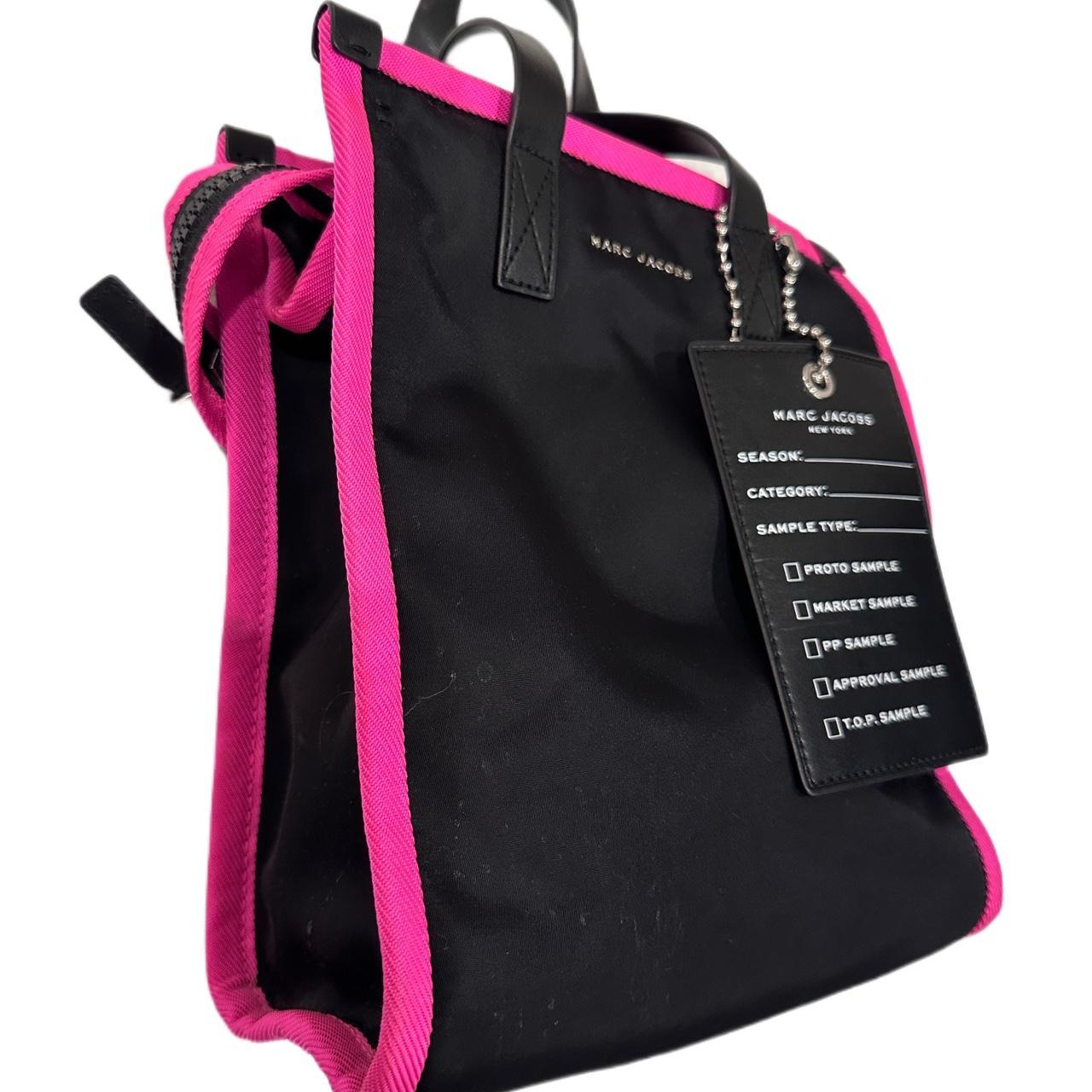 Marc Jacobs Retake Nylon Tote Bag - Black And Pink outlet neon