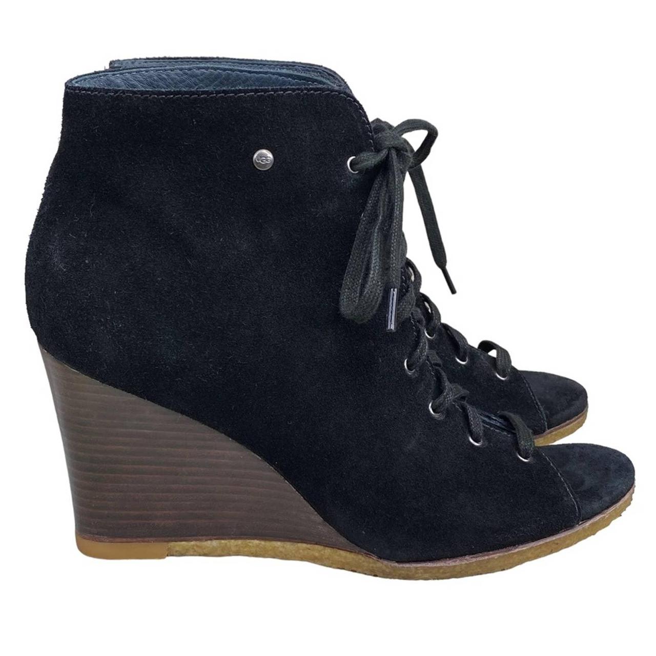 Ugg peep deals toe suede booties