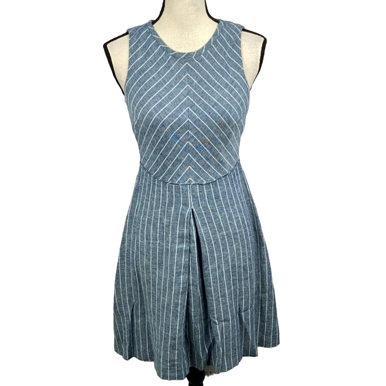 Loft blue and 2025 white striped dress