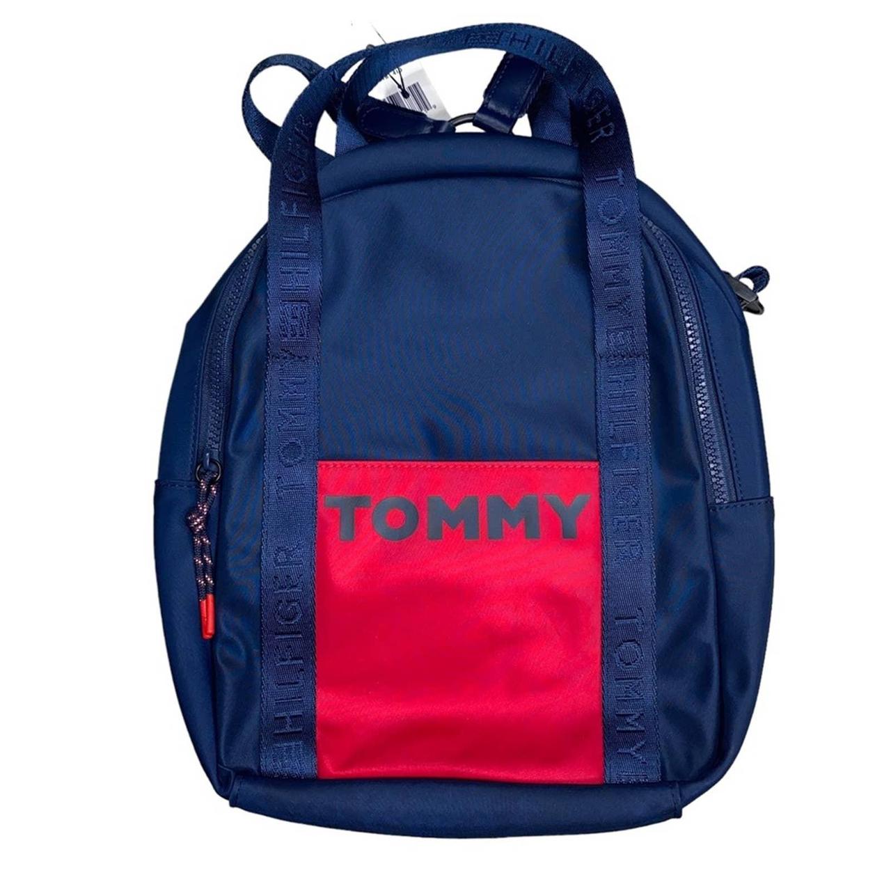 Tommy hilfiger backpack on sale navy blue and red