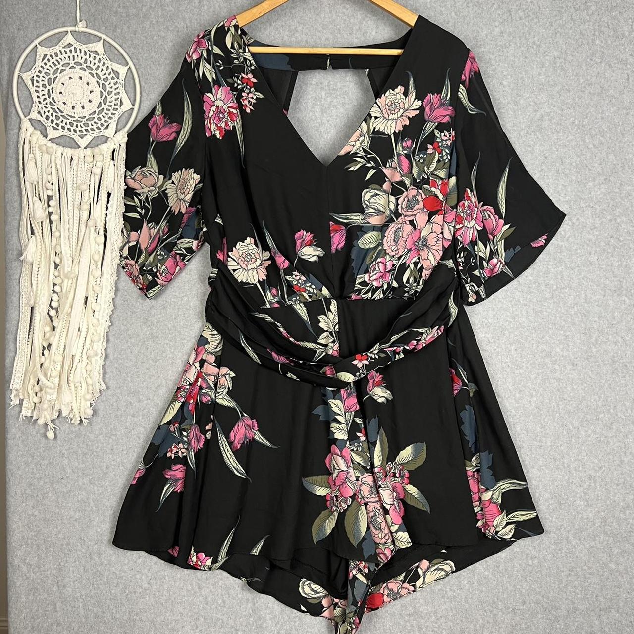 City Chic Playsuit M 18 Plus Size Black Depop