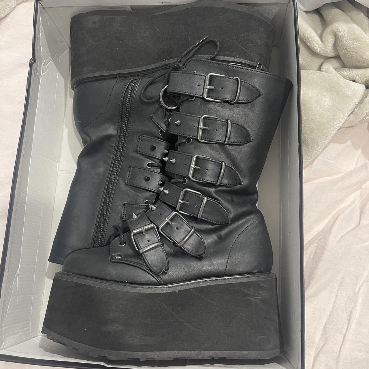 DEMONIA DAMNED-225 BOOT **~ super comfy flat... - Depop