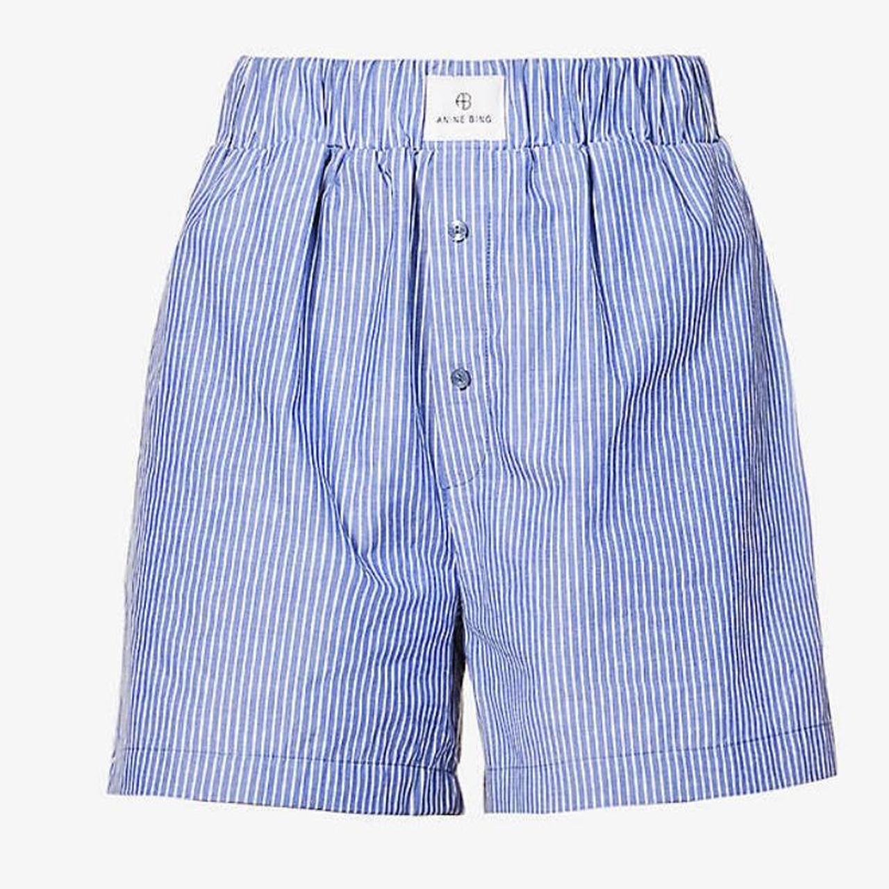 SOLD OUT EVERYWHERE . Liam Poplin stripe blue white Depop