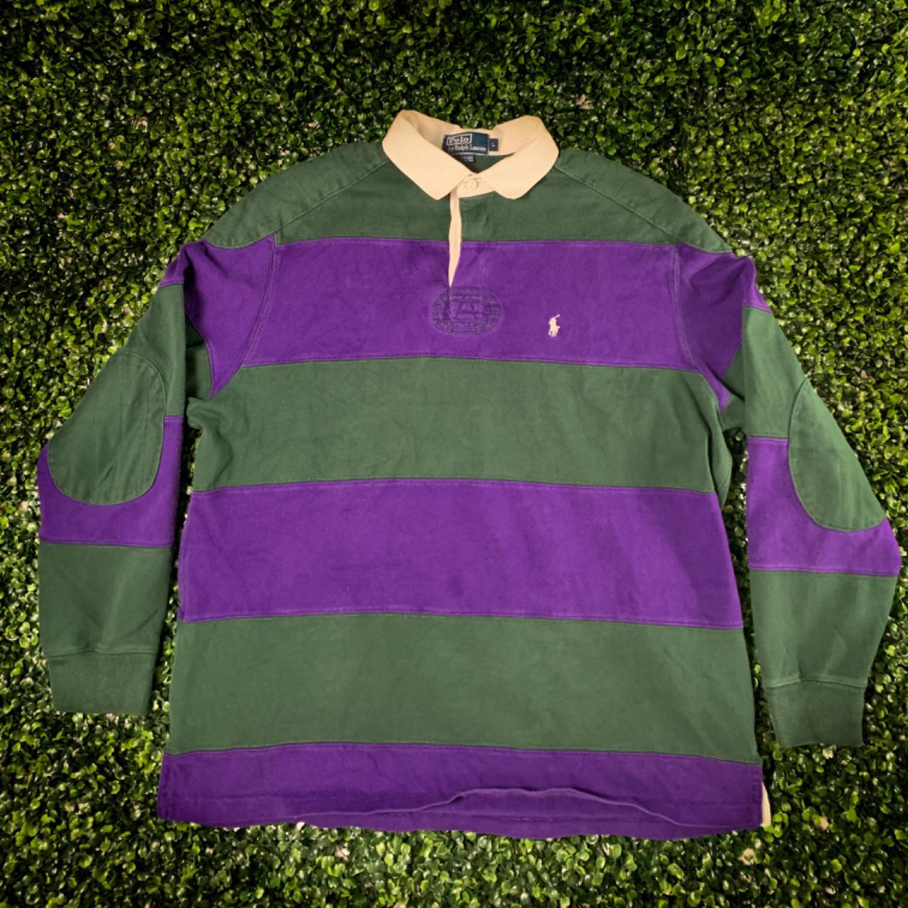 Polo Ralph Lauren Men's Purple and Green Polo-shirts (2)