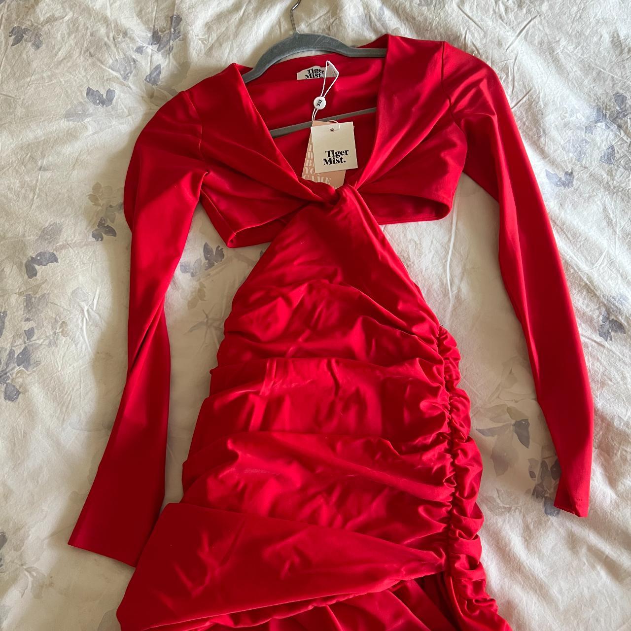 Tiger Mist Women's Red Dress Depop