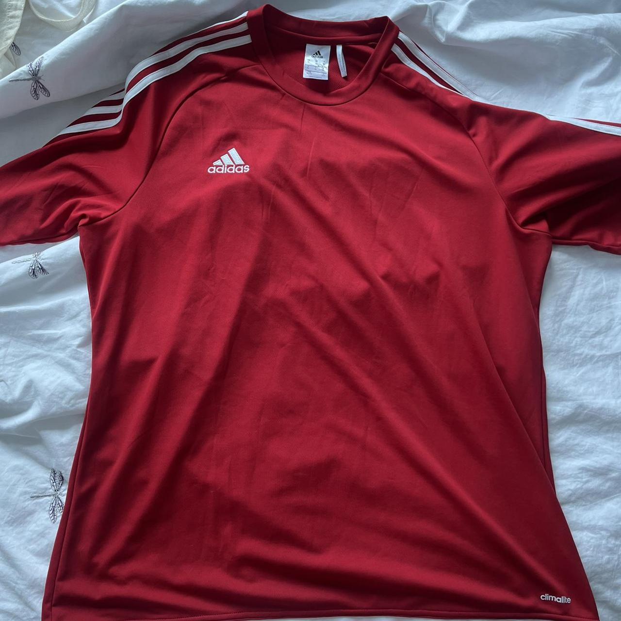 Vintage Red And White Adidas Sports Top Breathable Depop 0656