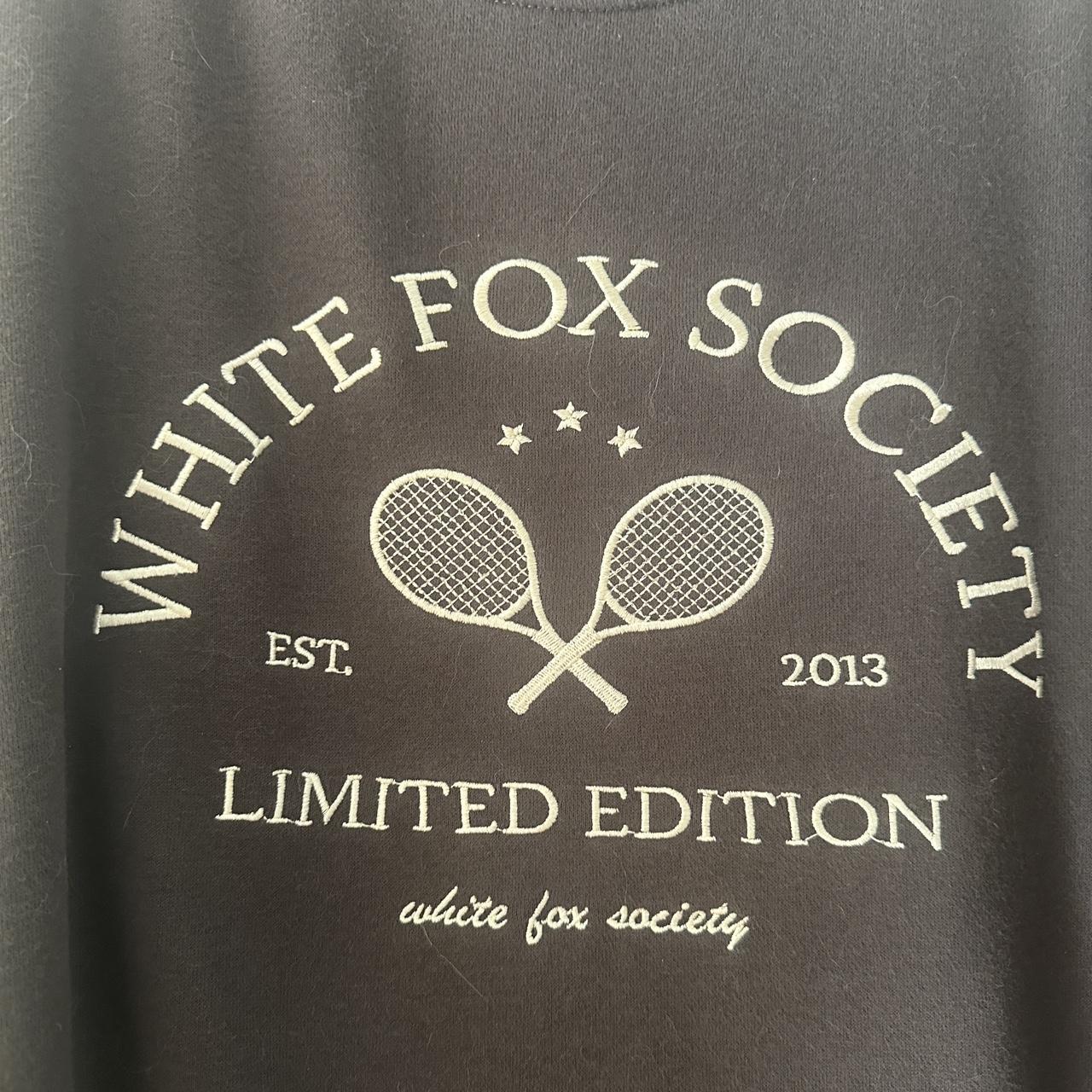 White fox society tennis sweatshirt sale