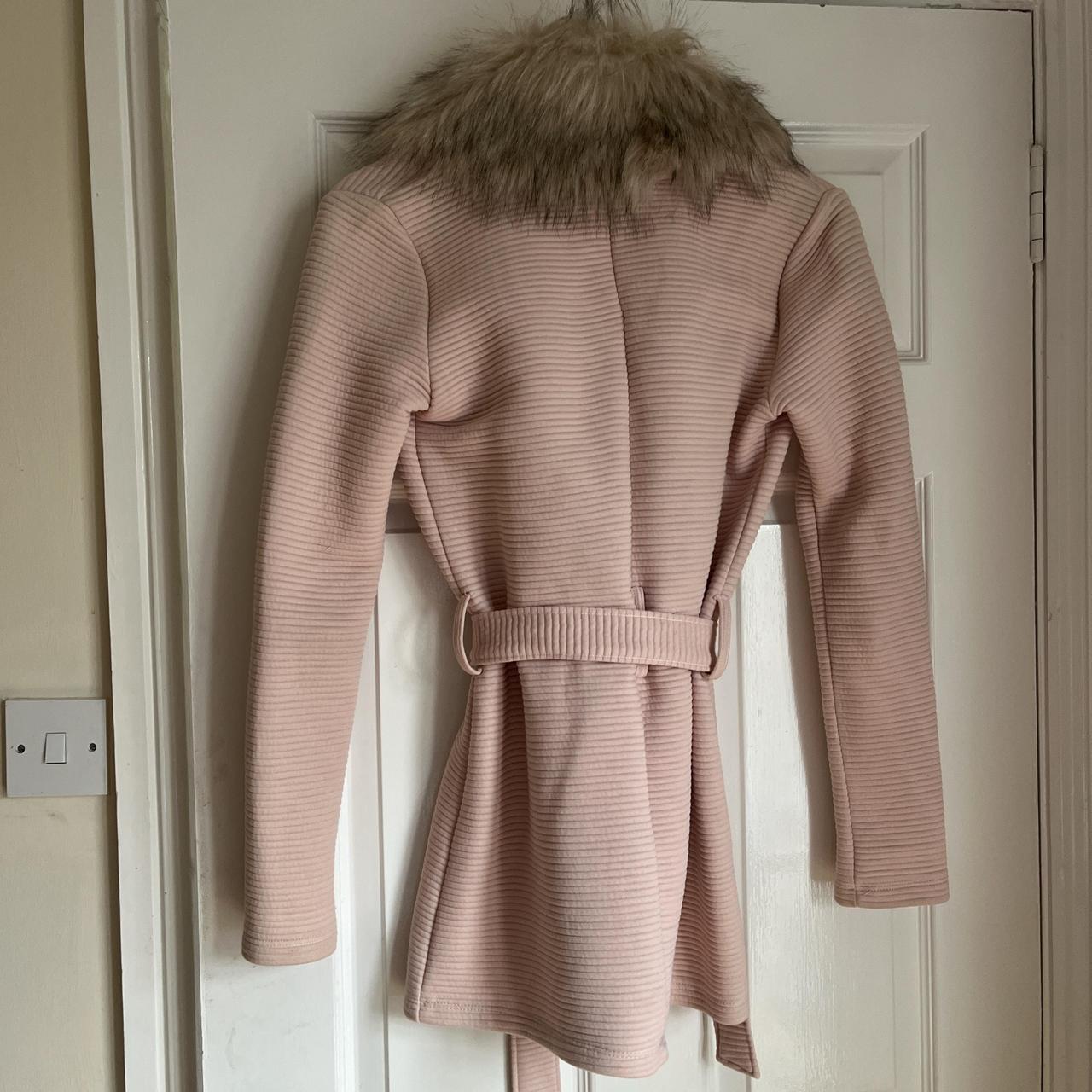 River island pale pink ribbed jacket with Depop