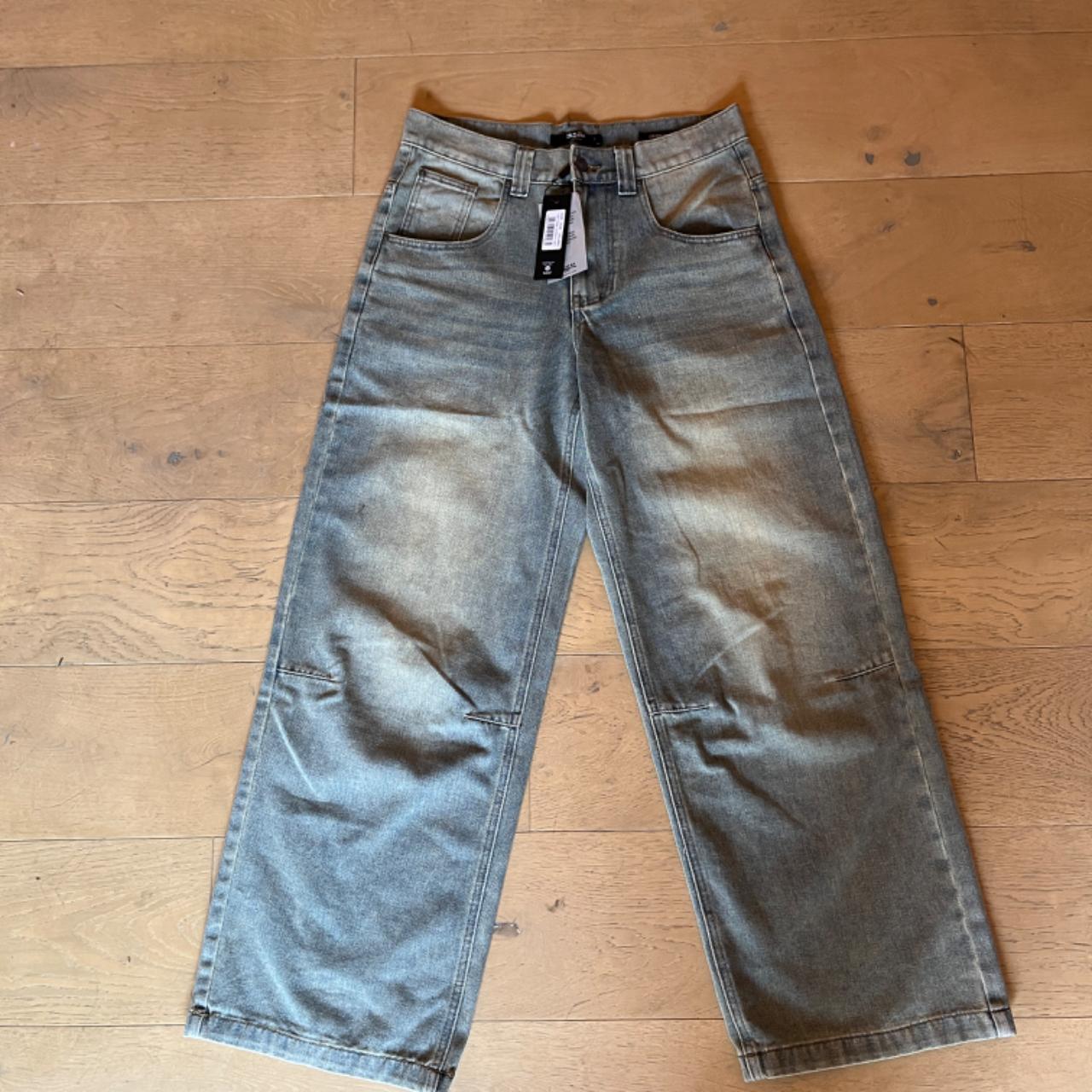 LIGHT WASH COLOSSUS JEANS from jaded london (sold... - Depop