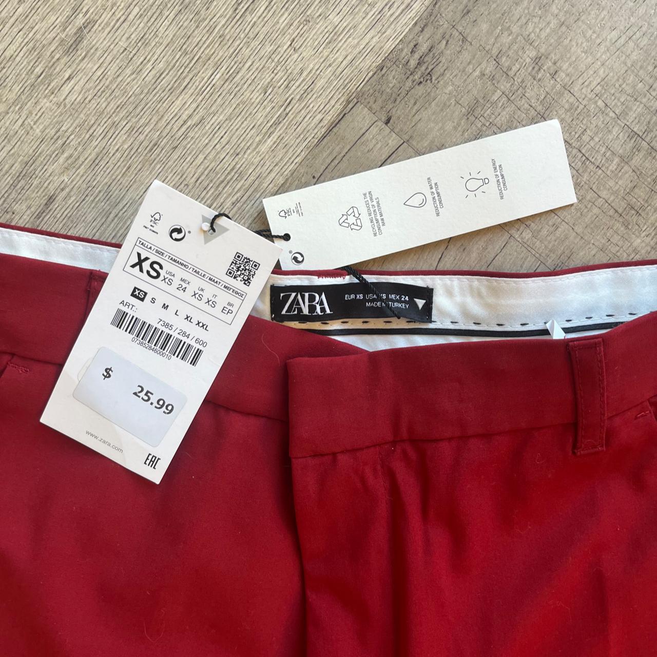 Zara Women's Red Trousers | Depop