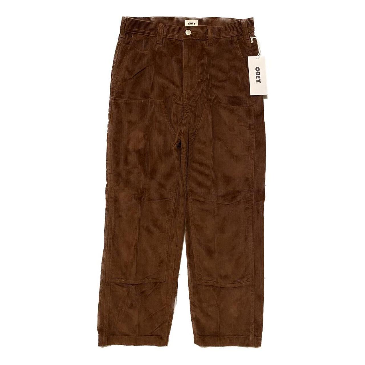 Obey Big Timer Cord Pants Sepia brown color These... - Depop