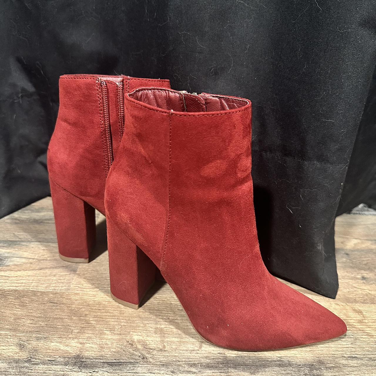 Justfab store red booties