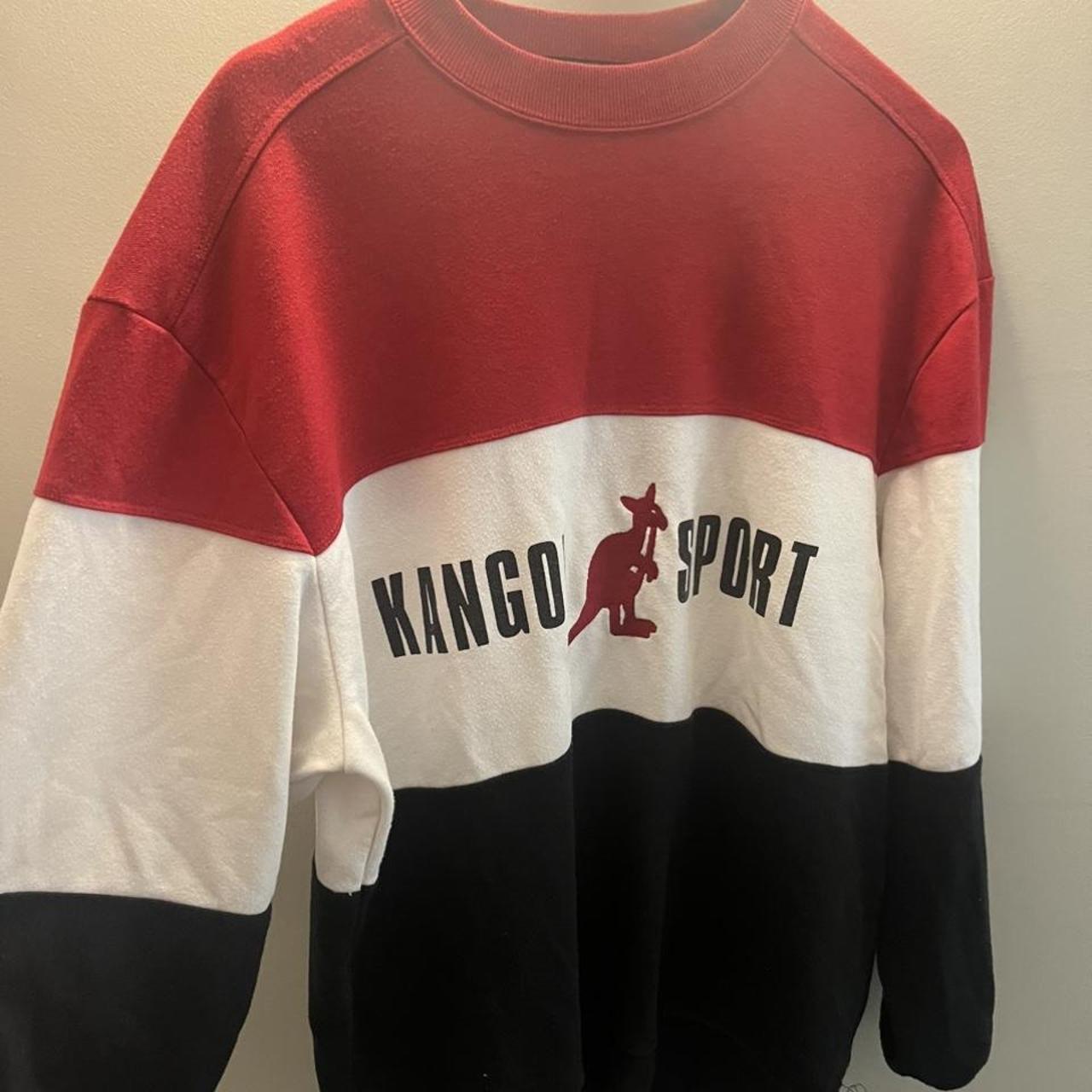 Kangol Sport strip sweatshirt No size, I'd say best... - Depop