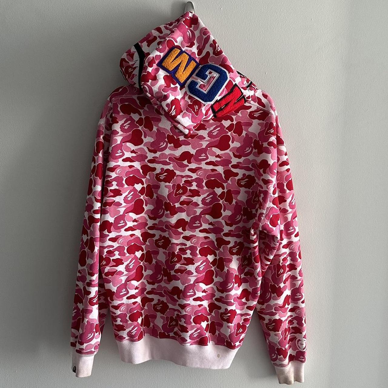 Bape pink best sale camo hoodie