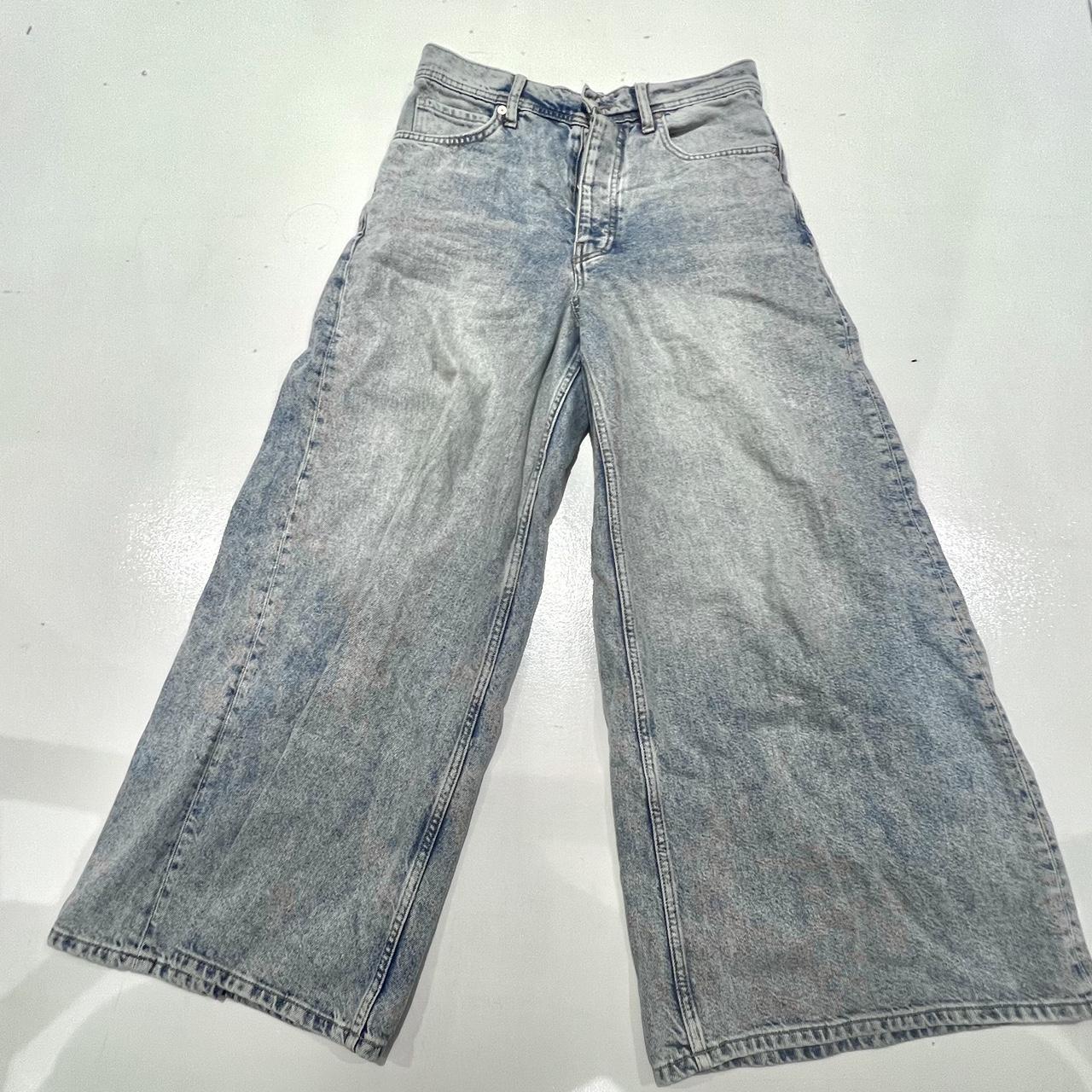 Free people wide leg jeans Size : 28 Honestly just a... - Depop