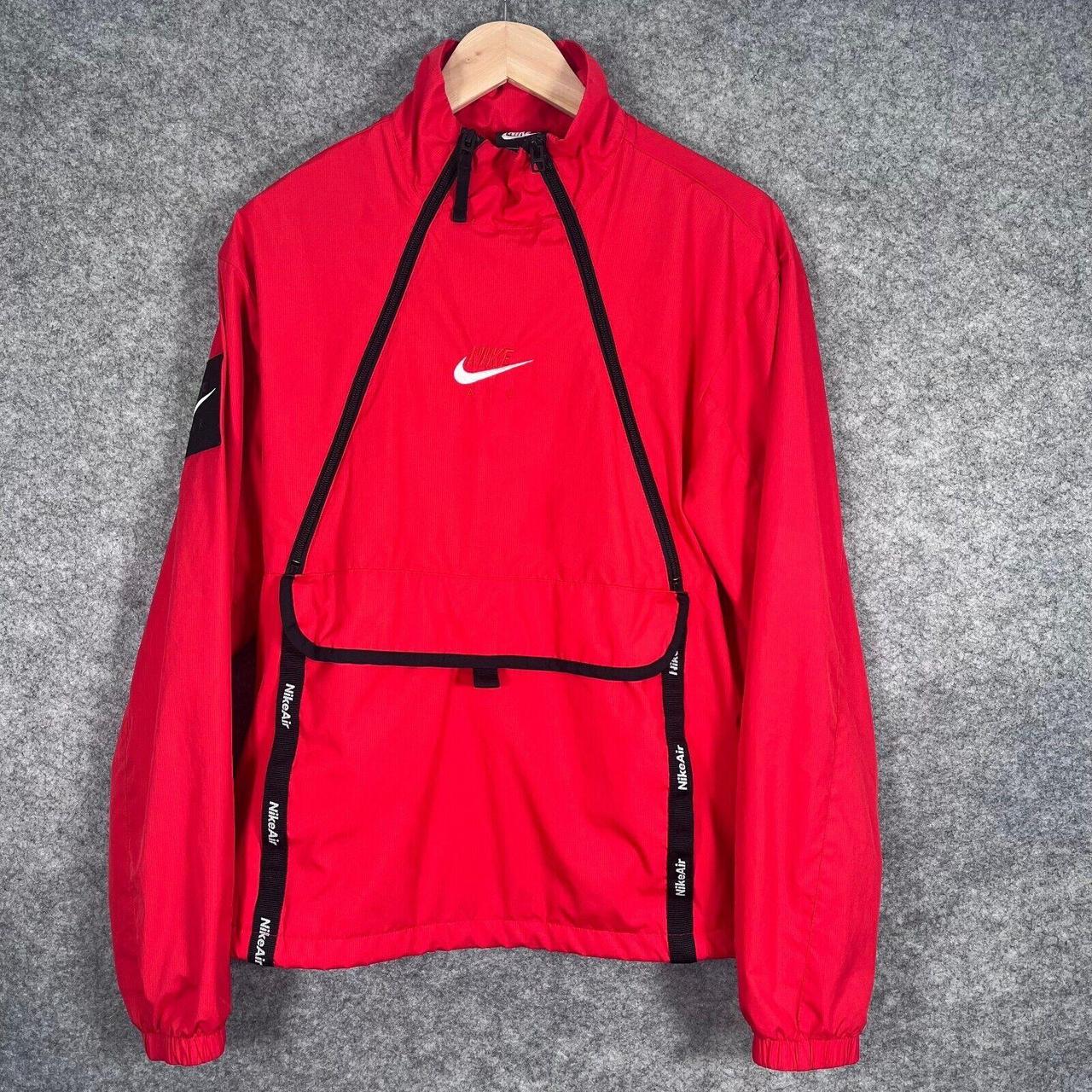 Nike Air Jacket Mens XS Red Woven Overhead. Depop