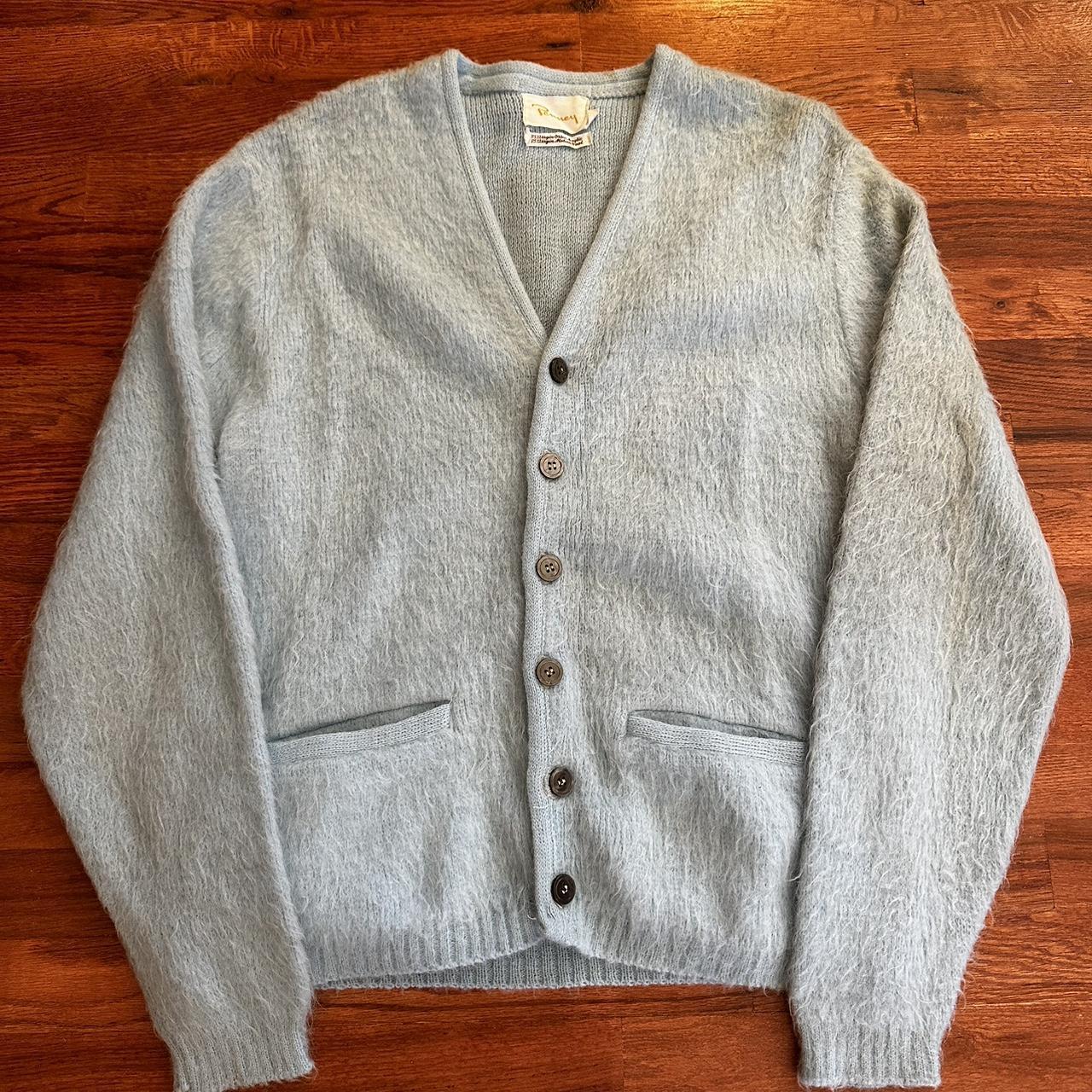 Vintage 60s Mohair Cardigan Shaggy Penney 27L 20W... - Depop