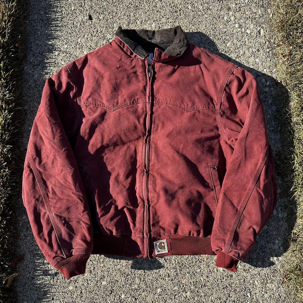 maroon carhartt jacket