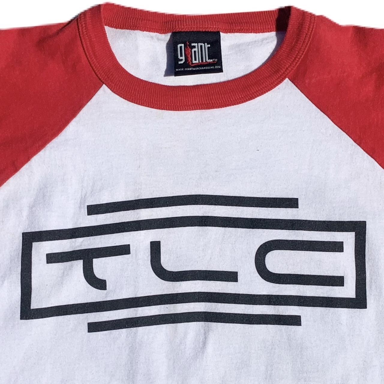 Vintage 90s 1999 TLC FanMail Red White Raglan Depop