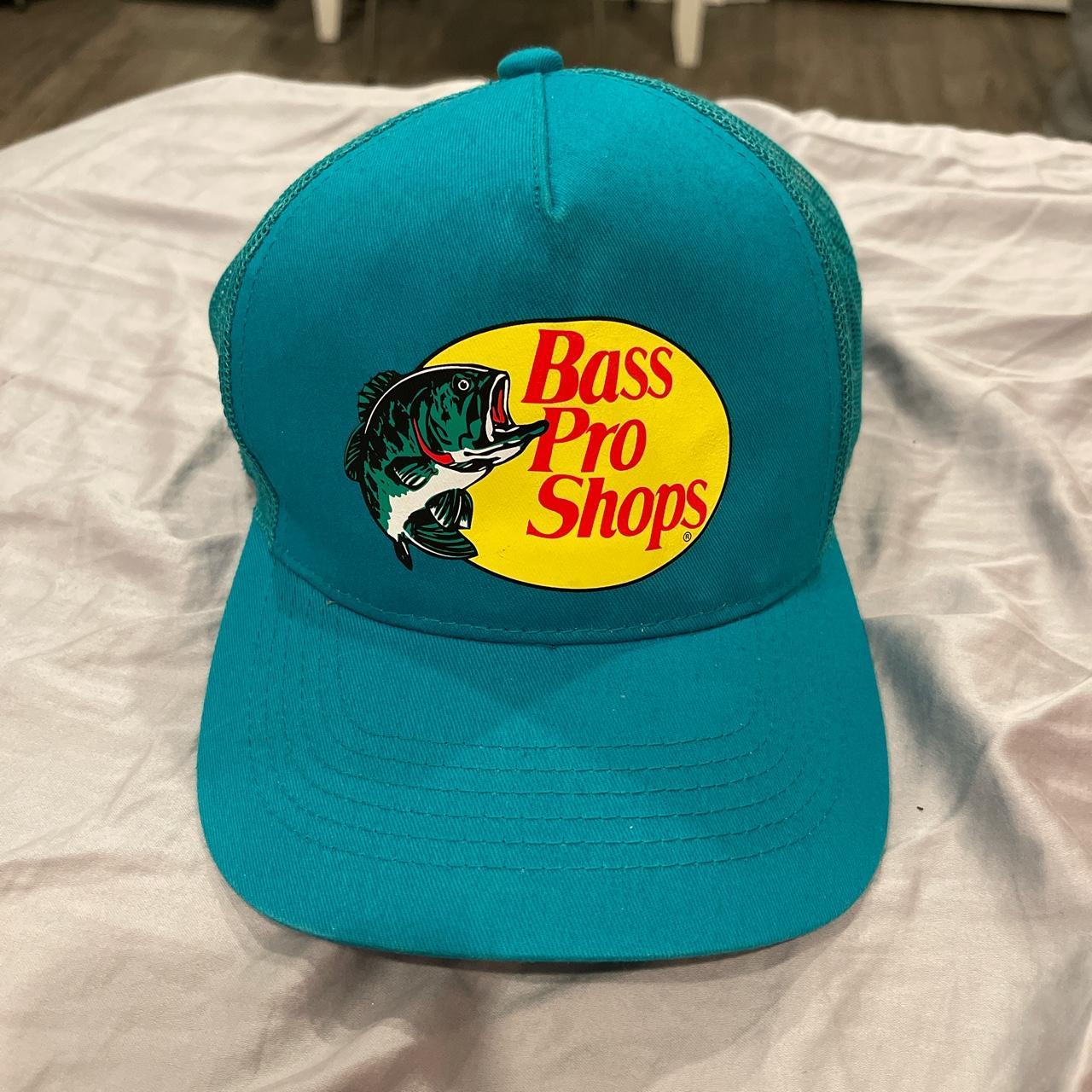 Bass Pro Shops Teal Trucker Hat - Depop