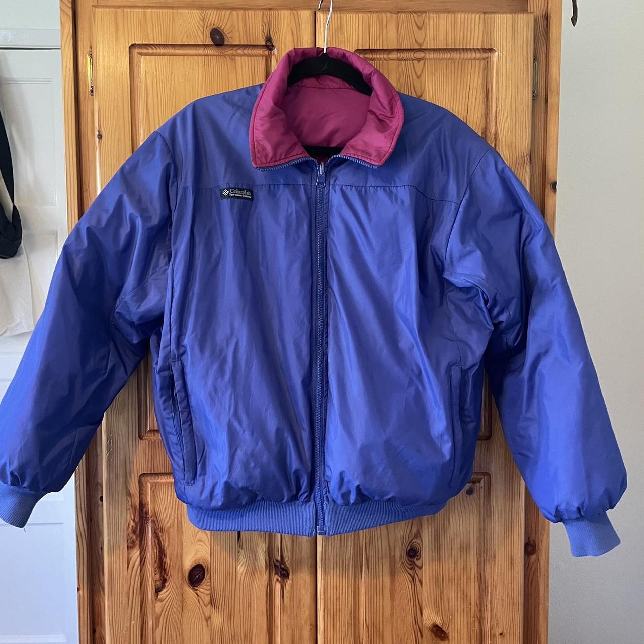 Vintage Columbia reversible puffer jacket, signs of... - Depop