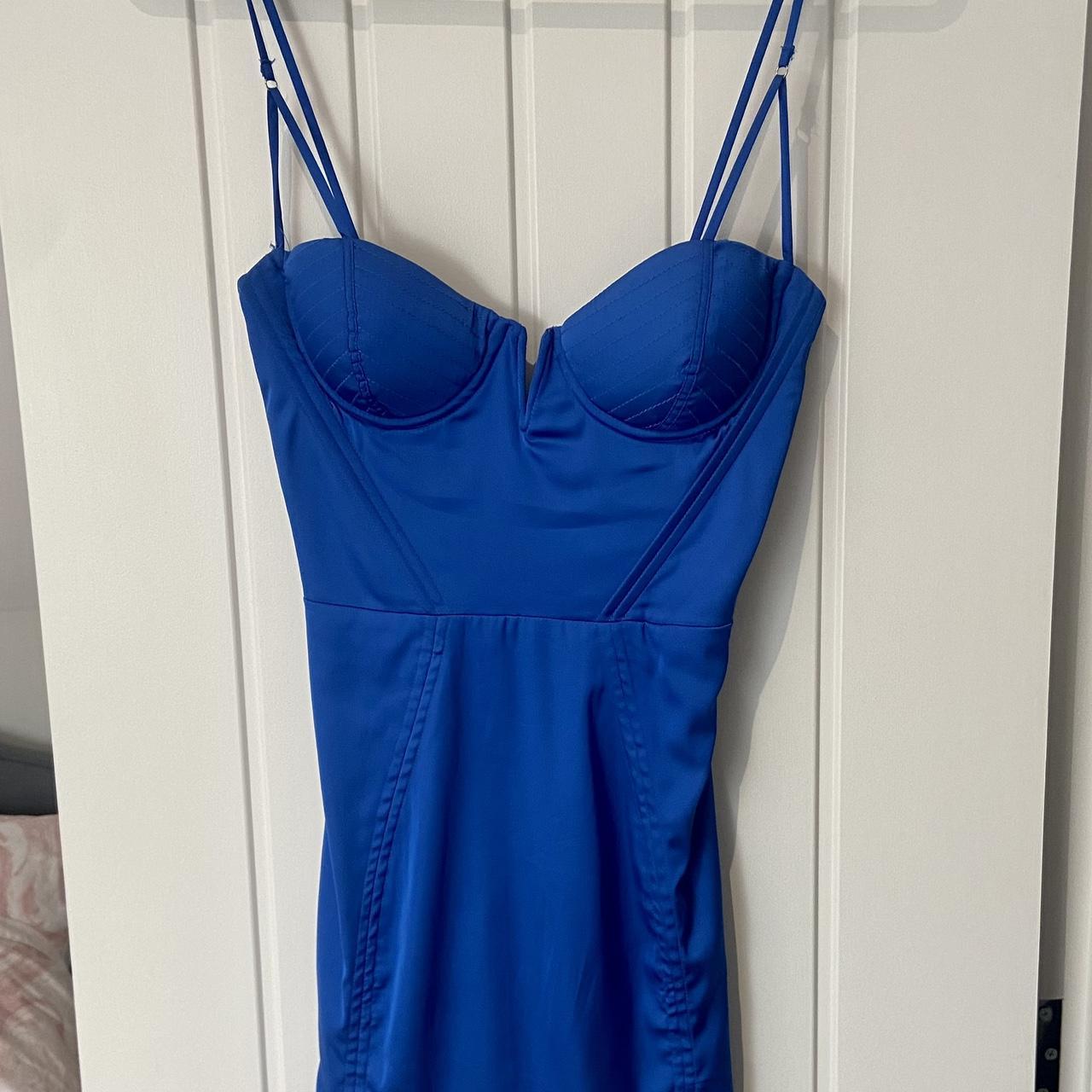 Oh Polly Women's Blue Dress Depop