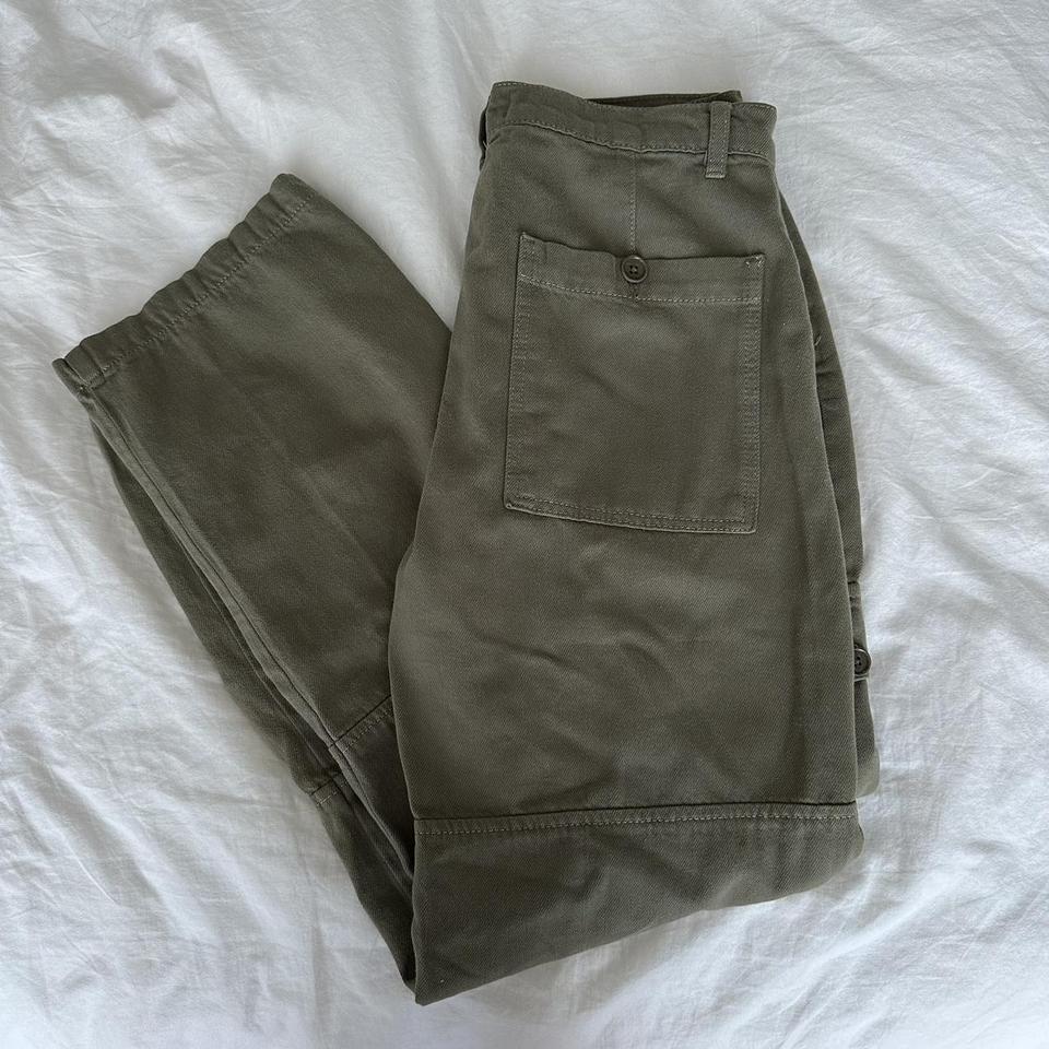 Reformation Bailey High Rise Utility Pant Army - Depop