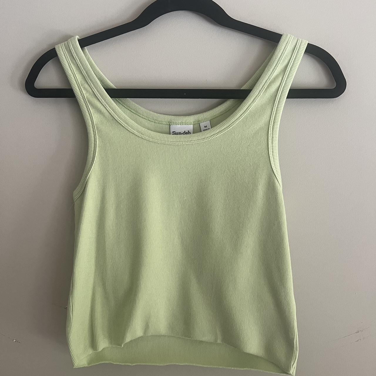 Aritzia Sunday Best green tank top worn once Depop