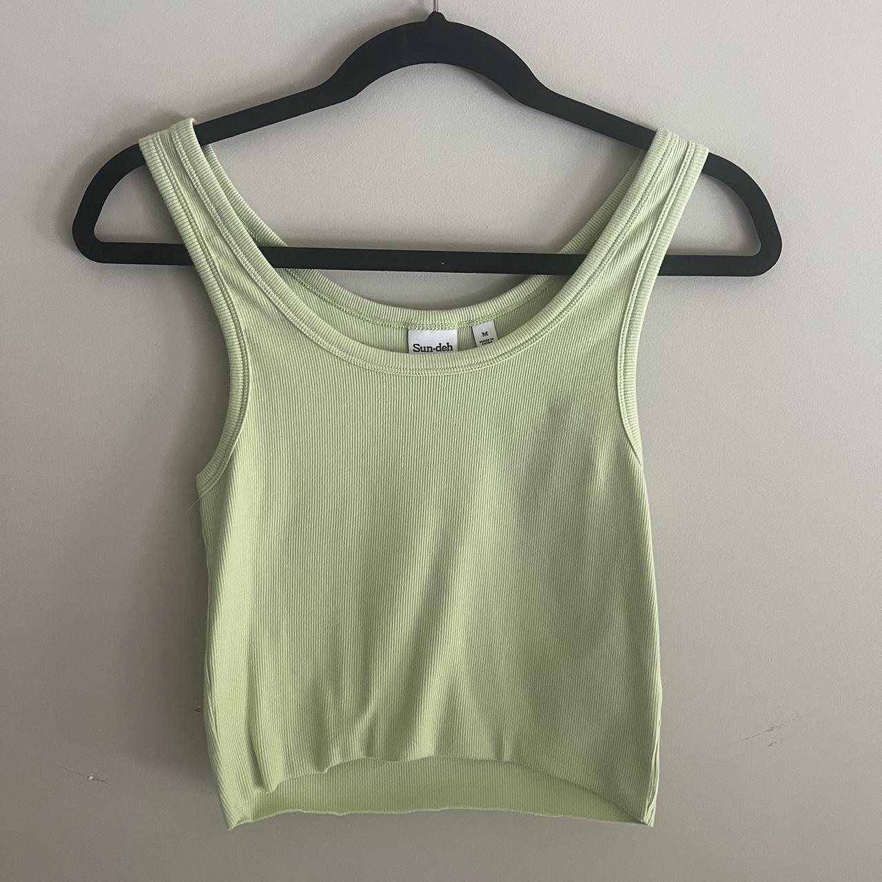 Aritzia Sunday Best green tank top worn once Depop